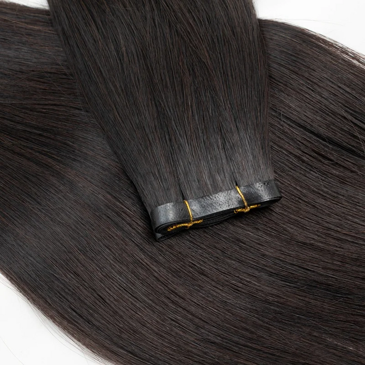 Invisible PU Tape-In Hair Extensions – Injected Skin Weft Human Hair, Seamless No-Glue Tape-On Weft Bundles for Natural Look