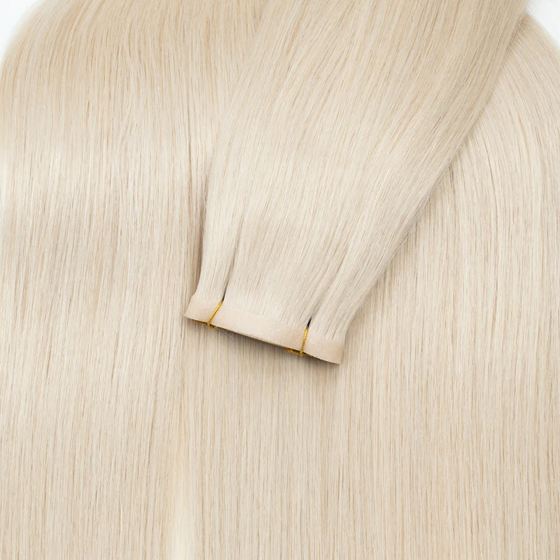 Invisible PU Tape-In Hair Extensions – Injected Skin Weft Human Hair, Seamless No-Glue Tape-On Weft Bundles for Natural Look