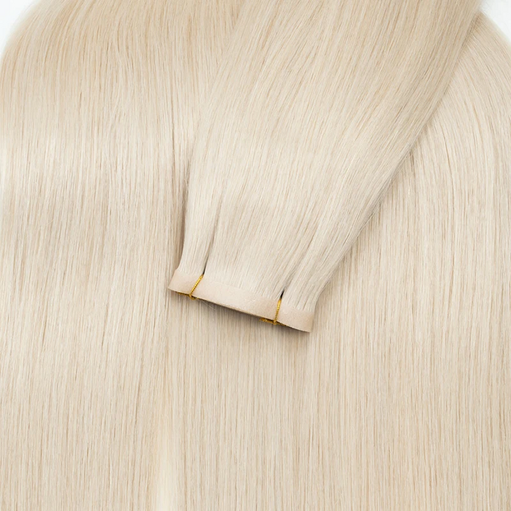 Invisible PU Tape-In Hair Extensions – Injected Skin Weft Human Hair, Seamless No-Glue Tape-On Weft Bundles for Natural Look