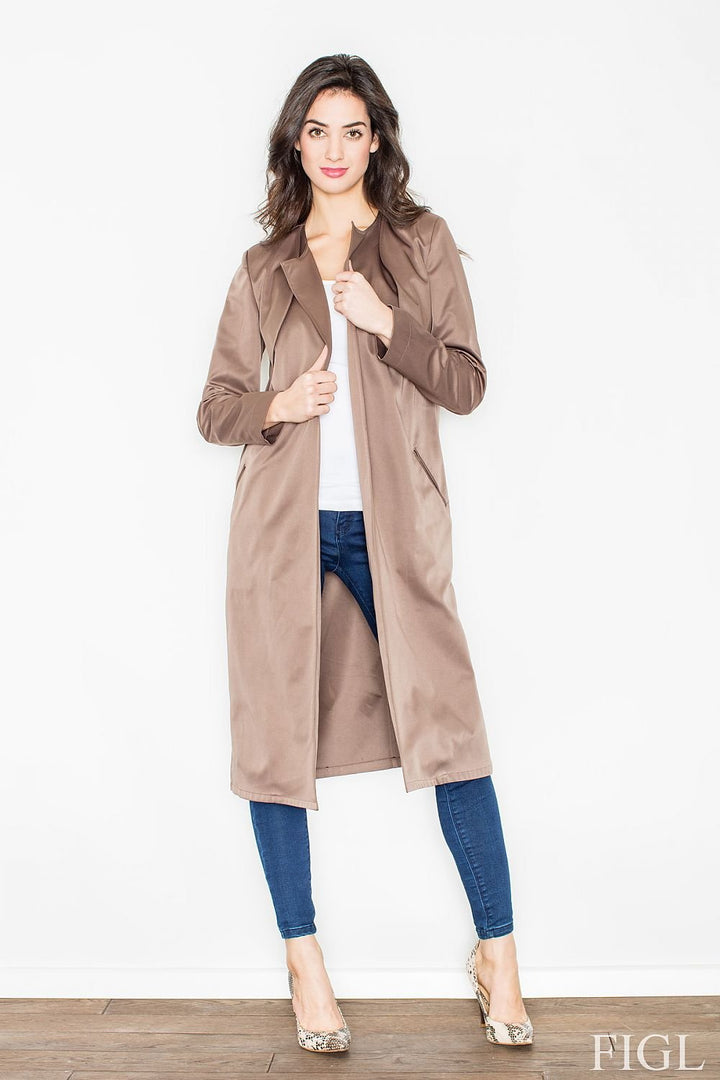 Manteau élégant - coupe droite longue Figl