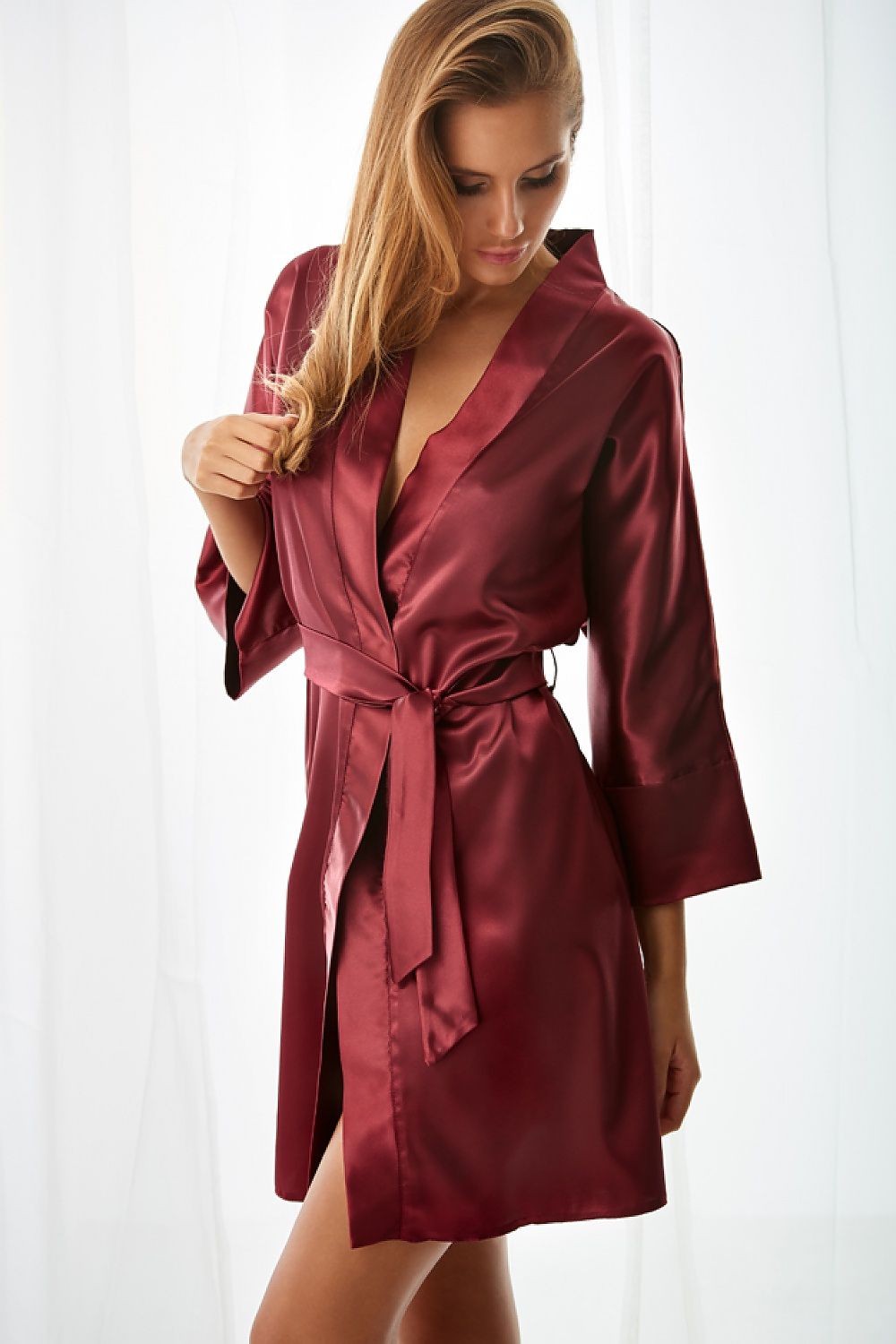 Flowing Satin Bathrobe Kalimo