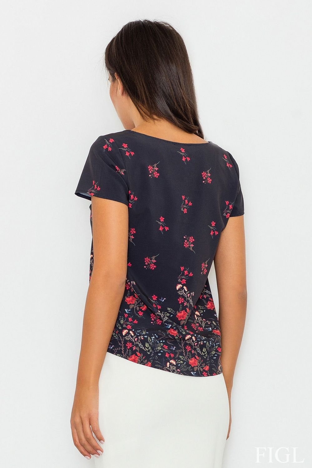 Blusa Con Estampado Floral. higo