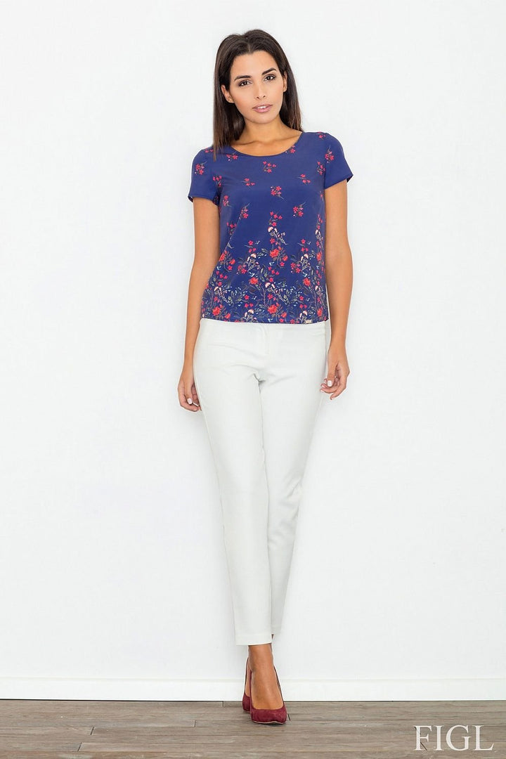 Blusa Con Estampado Floral. higo