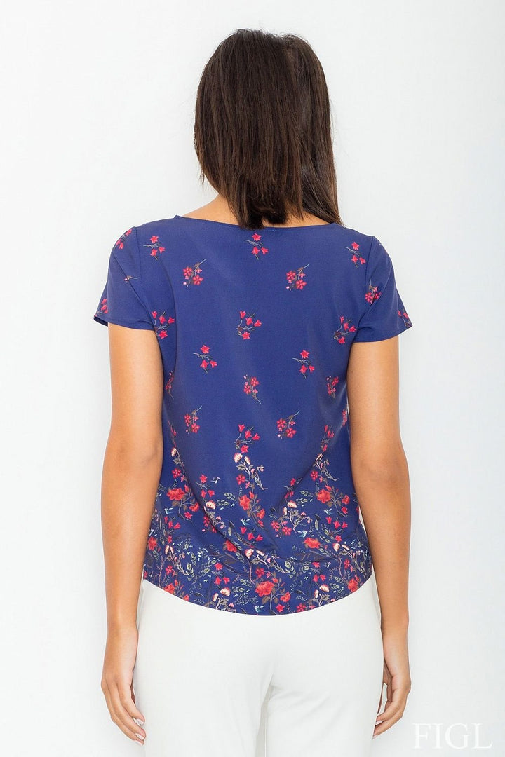 Blusa Con Estampado Floral. higo