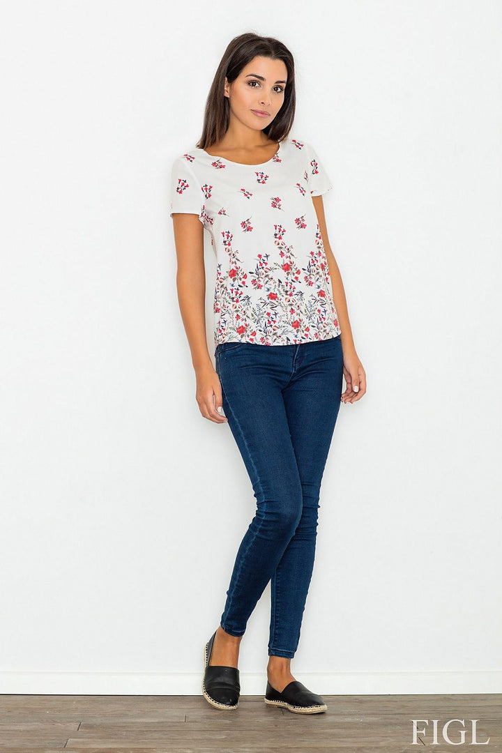 Blouse With Floral Print. Figl