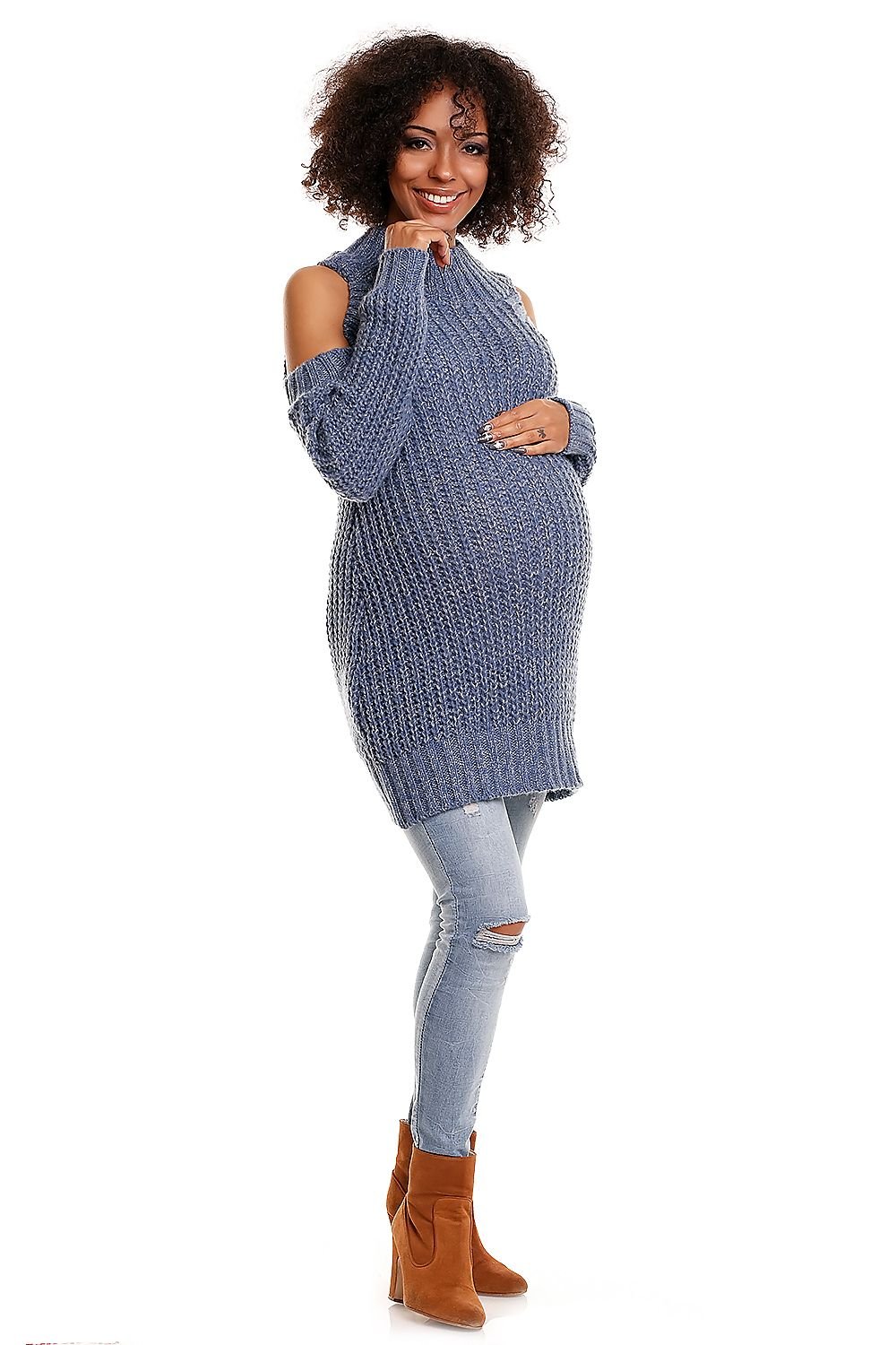 Long Maternity Pregnancy Sweater PeeKaBoo