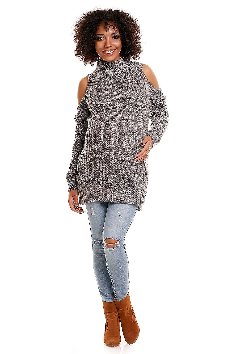 Long Maternity Pregnancy Sweater PeeKaBoo