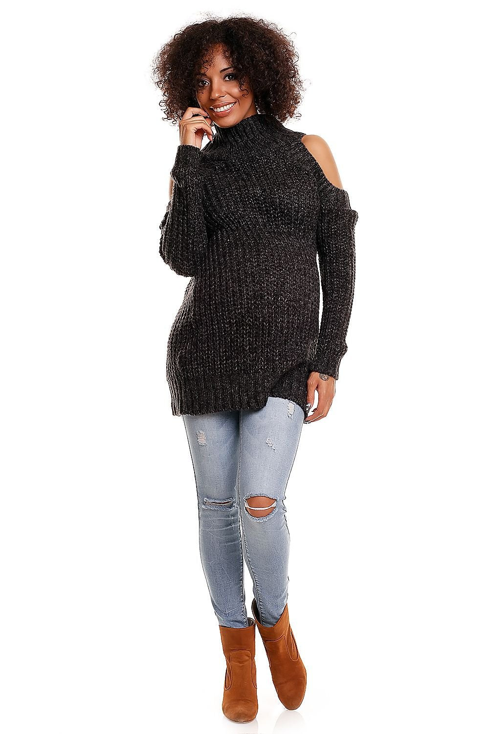 Long Maternity Pregnancy Sweater PeeKaBoo