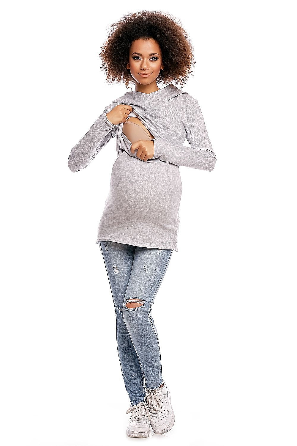 Maternity Hoodie  Sweatshirt PeeKaBoo