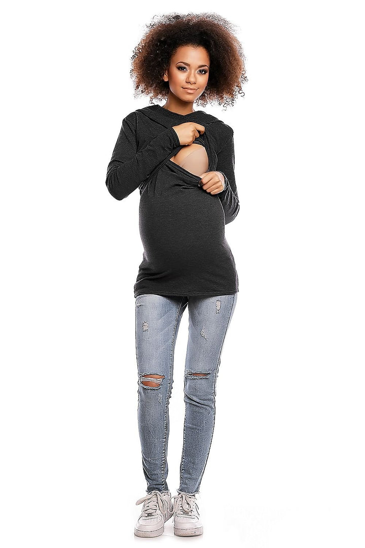 Maternity Hoodie  Sweatshirt PeeKaBoo