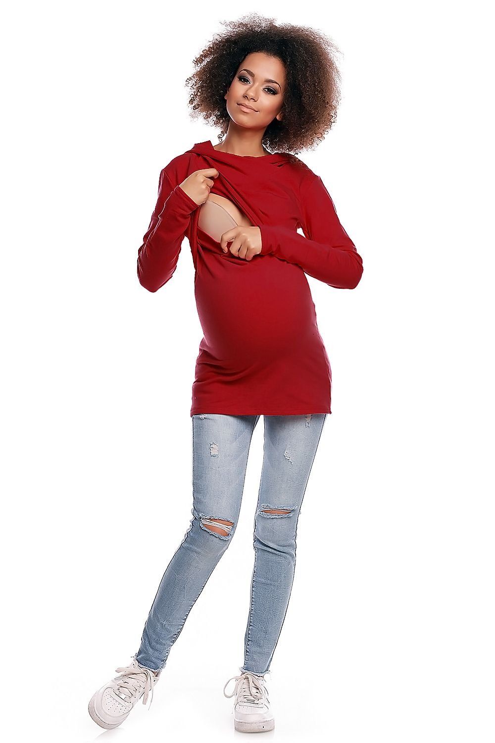 Maternity Hoodie  Sweatshirt PeeKaBoo