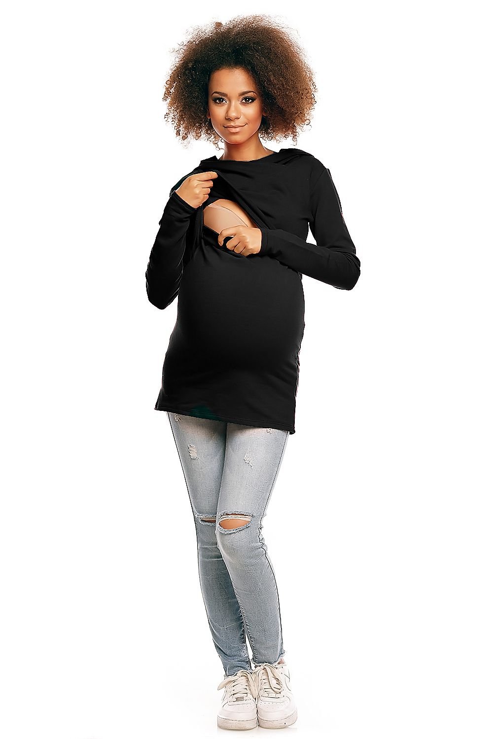 Maternity Hoodie  Sweatshirt PeeKaBoo