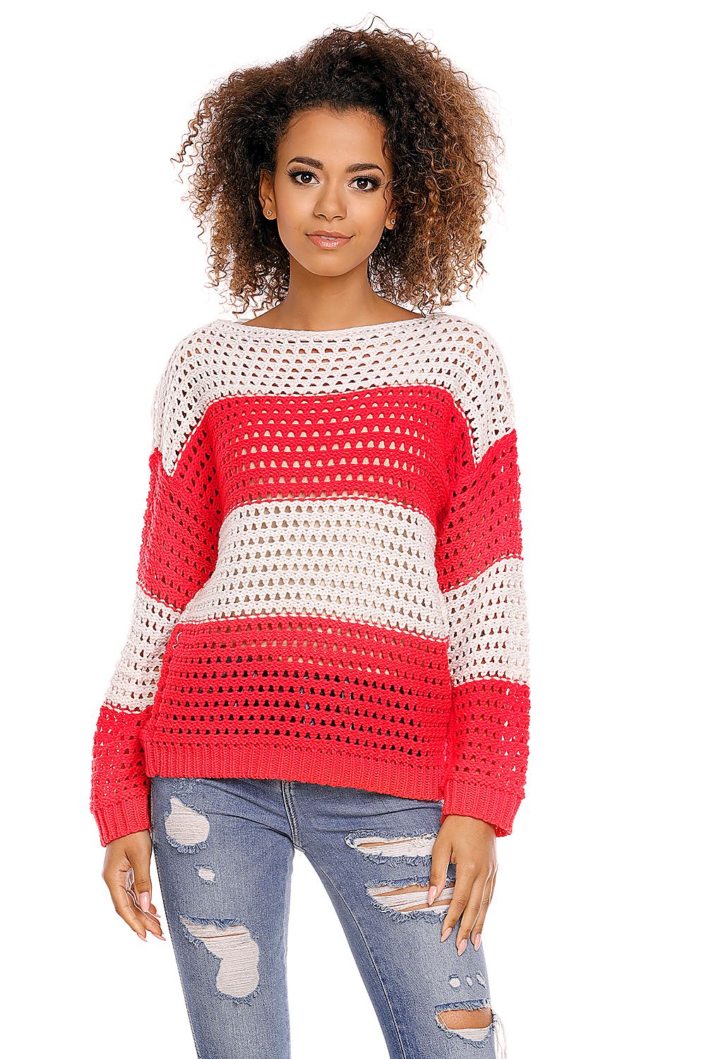 Delicate Openwork Oversize Sweater Short Jumper  PeeKaBoo