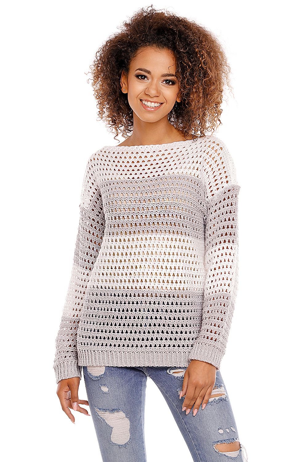 Delicate Openwork Oversize Sweater Short Jumper  PeeKaBoo