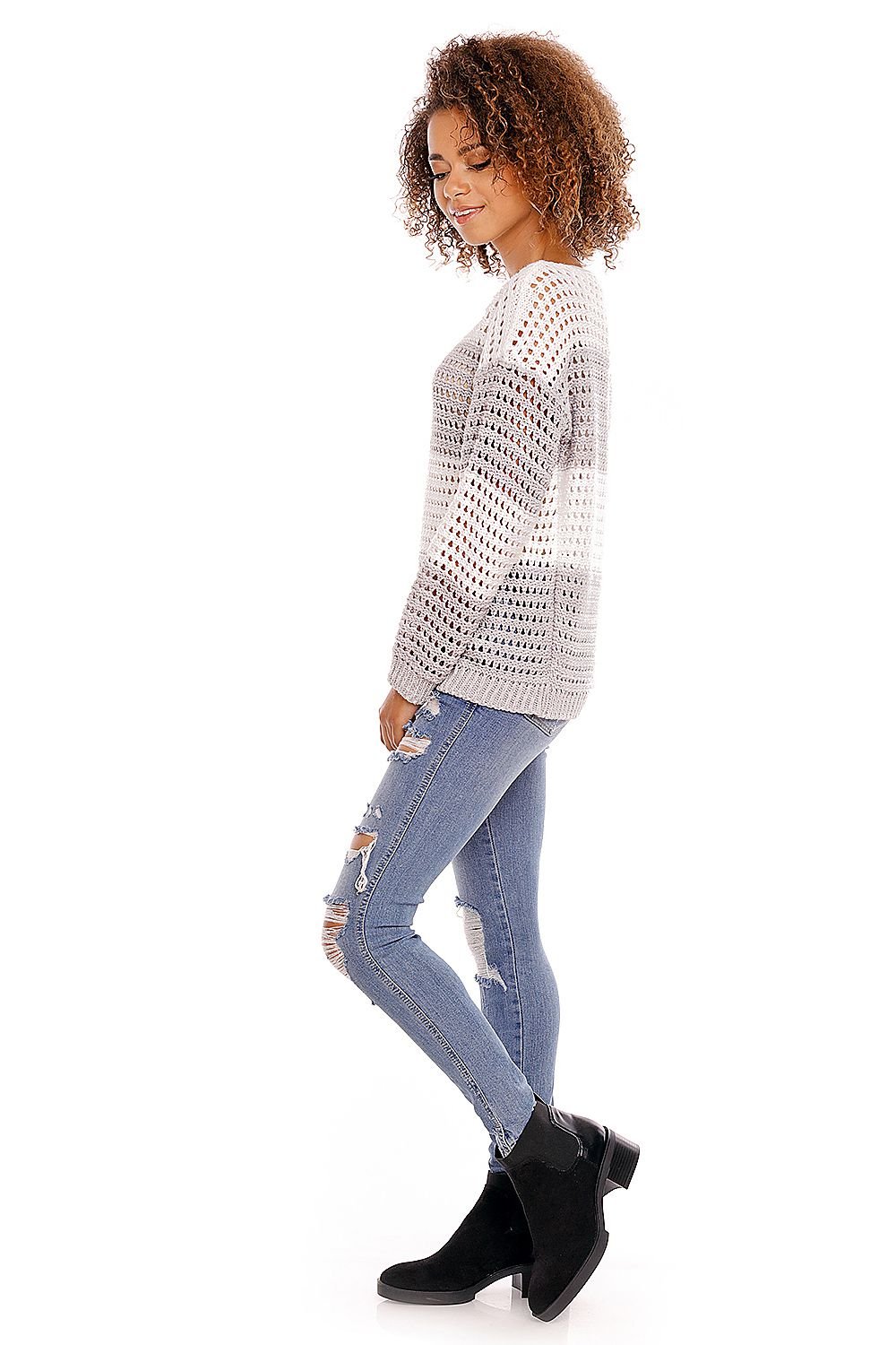 Delicate Openwork Oversize Sweater Short Jumper  PeeKaBoo