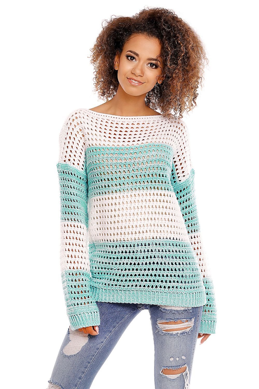 Delicate Openwork Oversize Sweater Short Jumper  PeeKaBoo