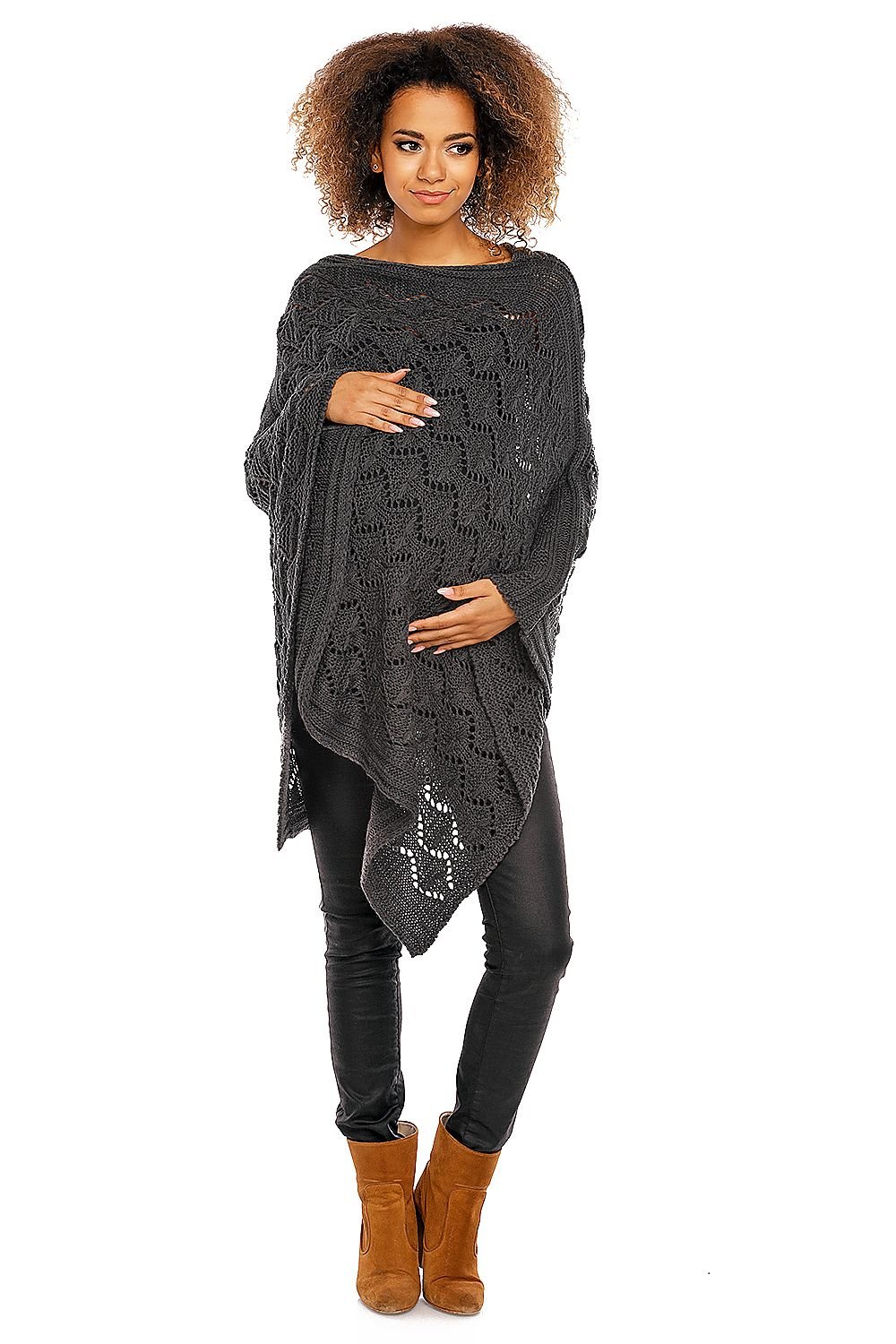 Cardigan de Grossesse Poncho Ajouré Elégant PeeKaBoo