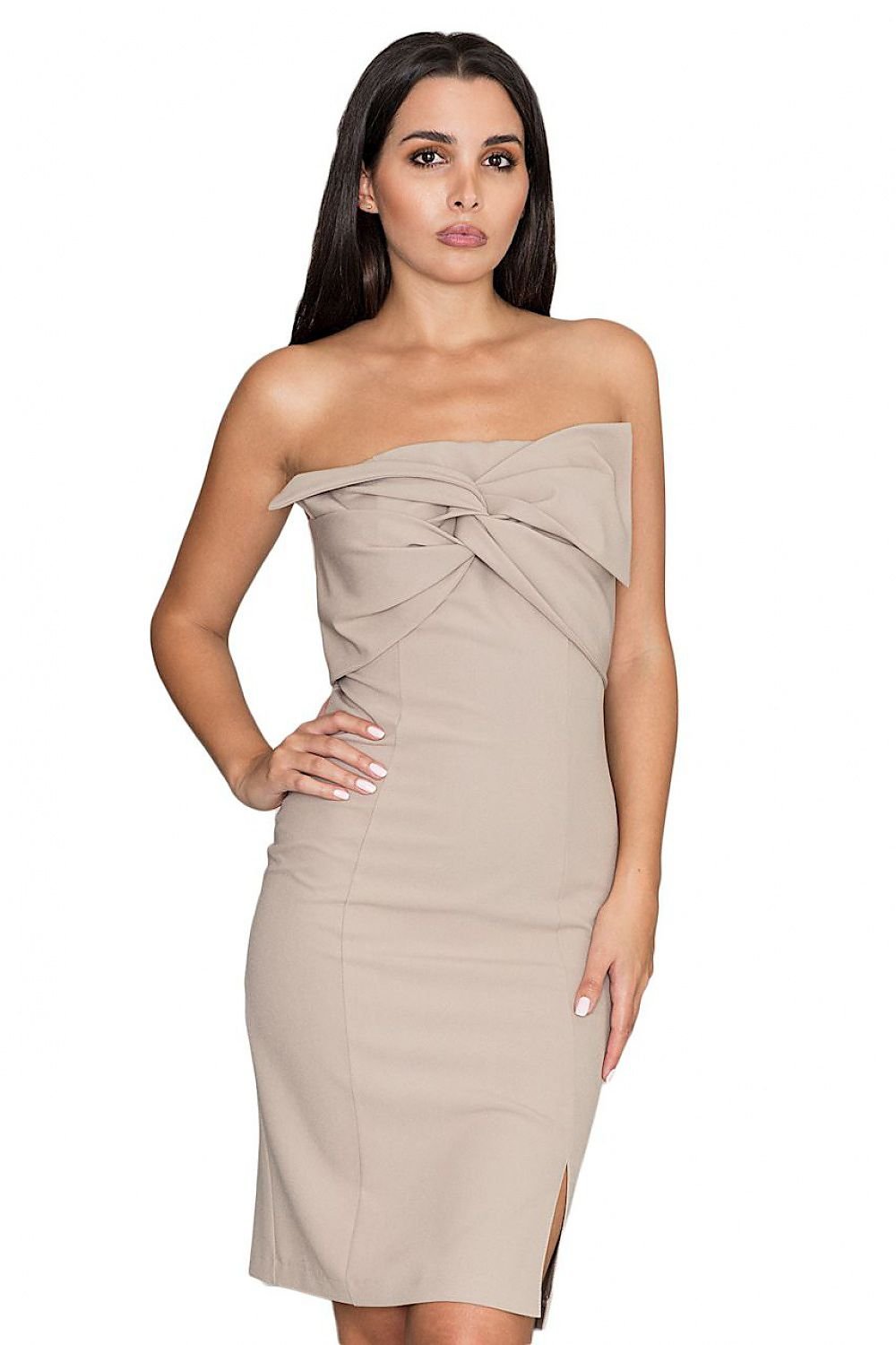 Robe de cocktail stretch douce et ajustée Figl