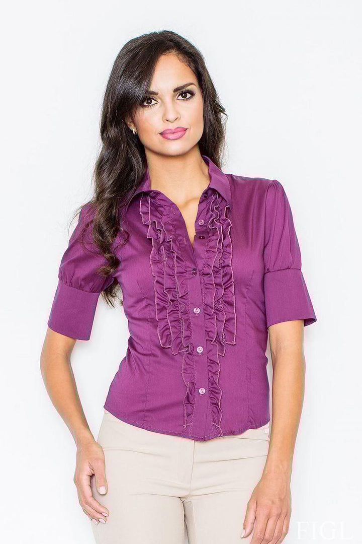 Straight Cut Shirt Blouse  Figl