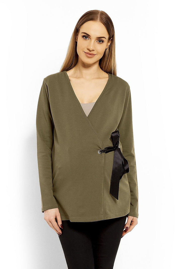 Blouse With Envelope Neckline PeeKaBoo