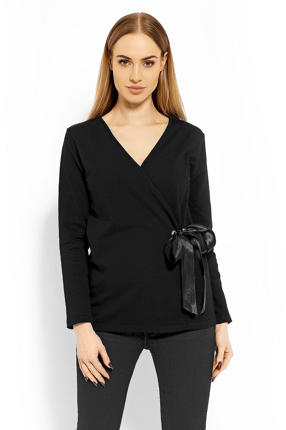 Blouse With Envelope Neckline PeeKaBoo