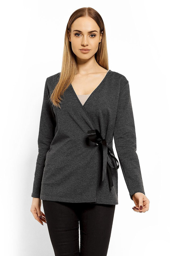 Blouse With Envelope Neckline PeeKaBoo