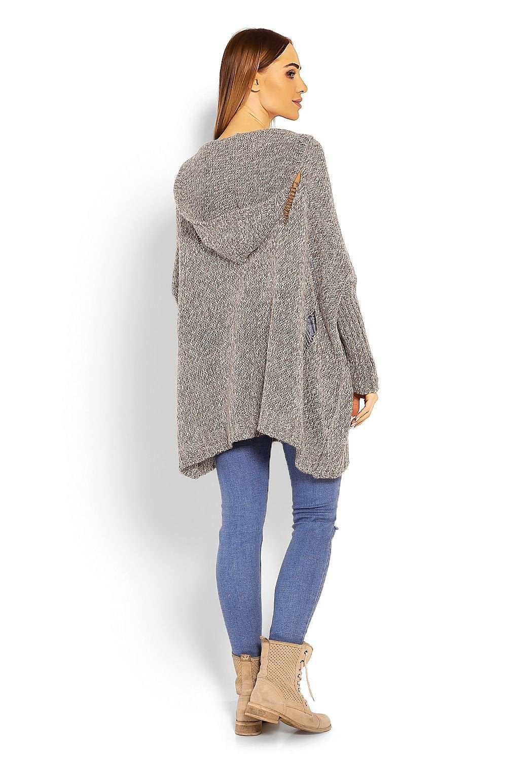 Puffy Hooded Sweater Long Jumper  PeeKaBoo