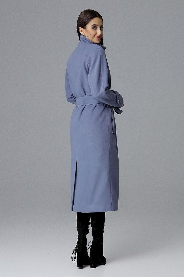 Elegant, single-breasted long coat Figl