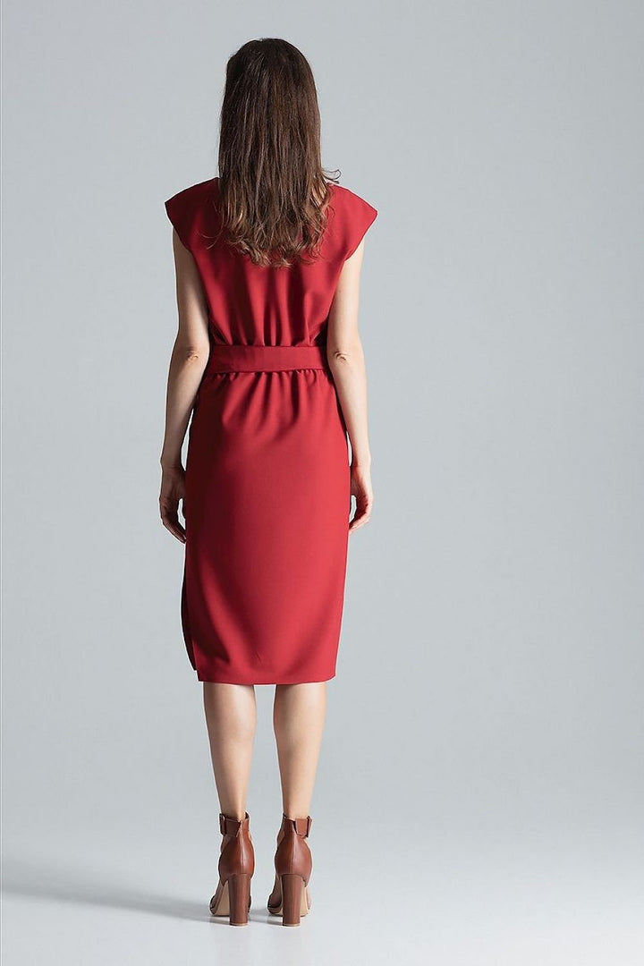 Daydress midi  with a v-neck Figl