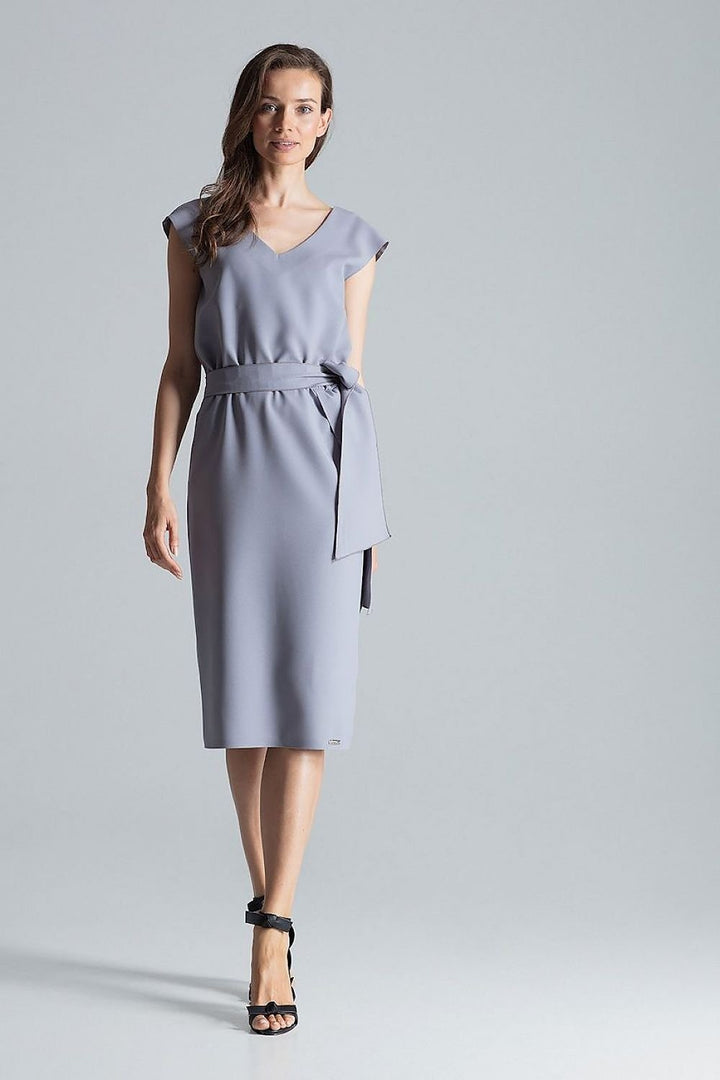 Daydress midi  with a v-neck Figl