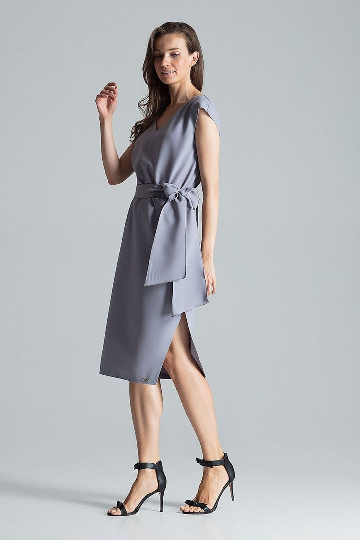 Daydress midi  with a v-neck Figl