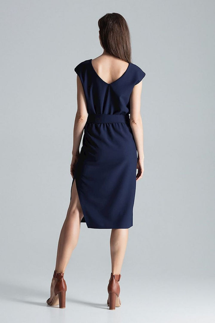 Daydress midi  with a v-neck Figl