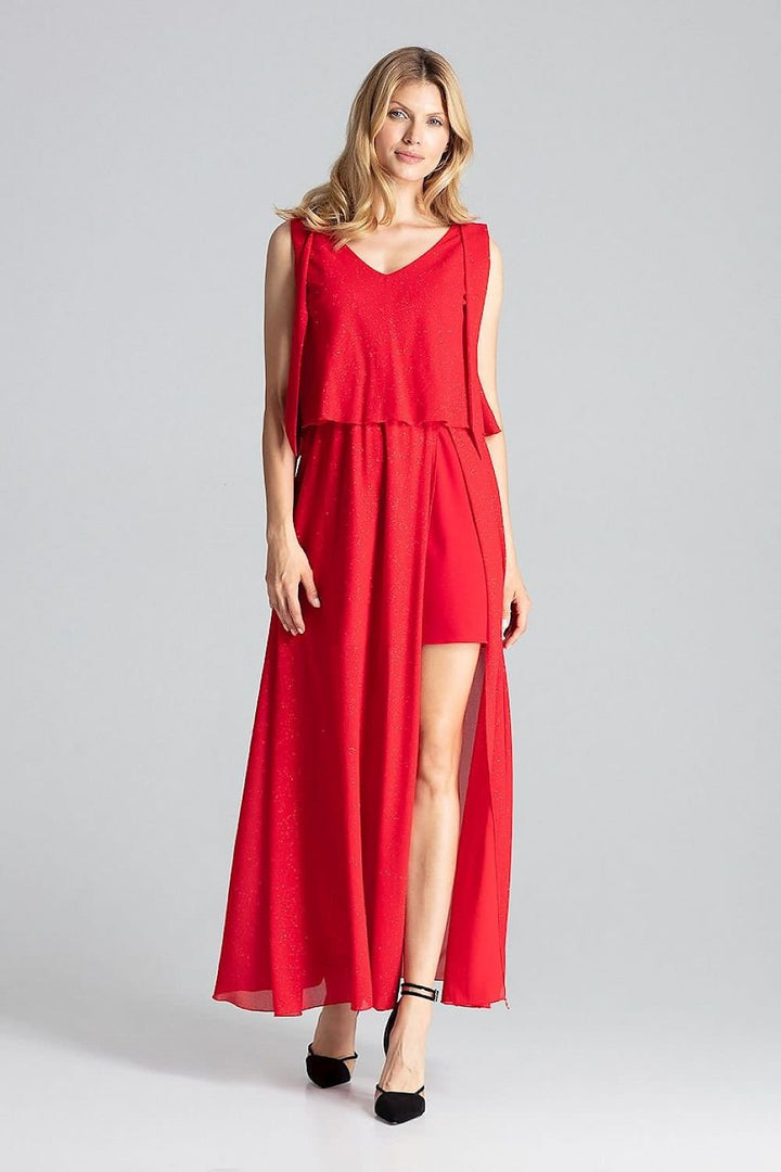 Long Sensual Sleeveless Cocktail Dress  Figl