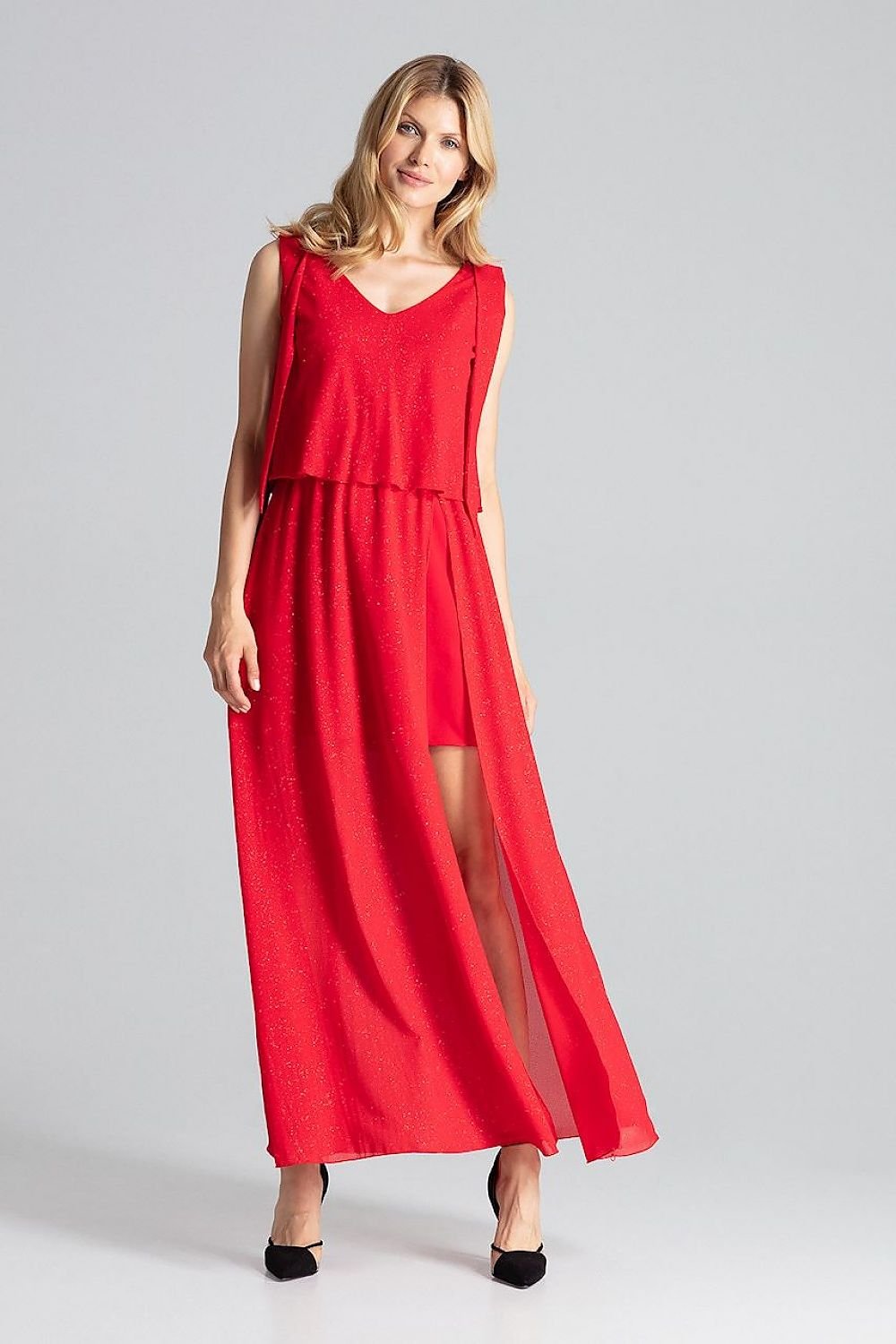 Long Sensual Sleeveless Cocktail Dress  Figl