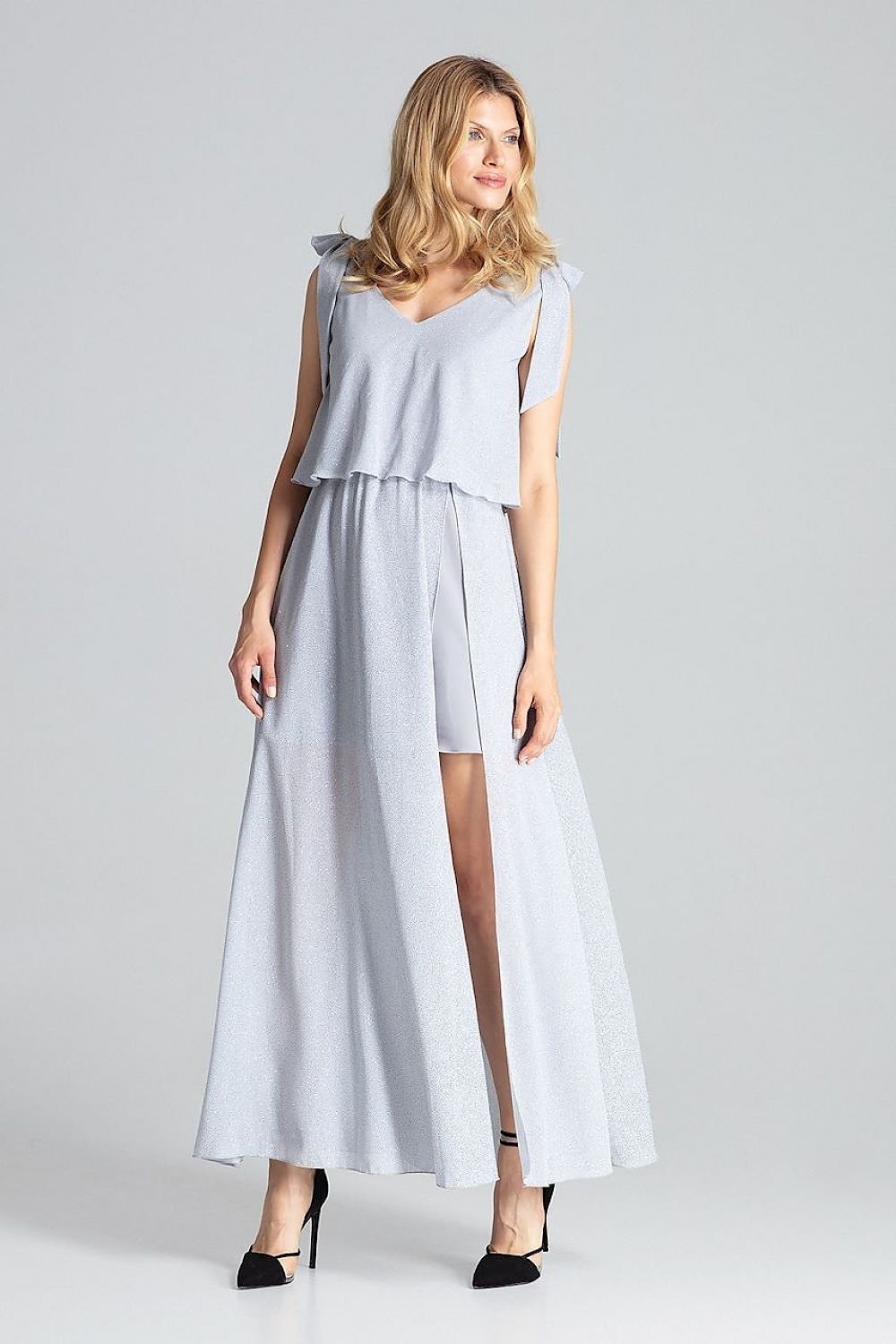 Long Sensual Sleeveless Cocktail Dress  Figl