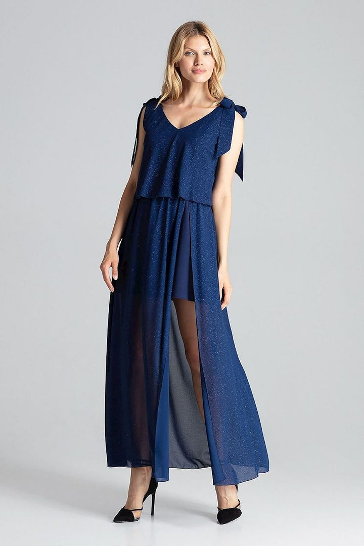 Long Sensual Sleeveless Cocktail Dress  Figl