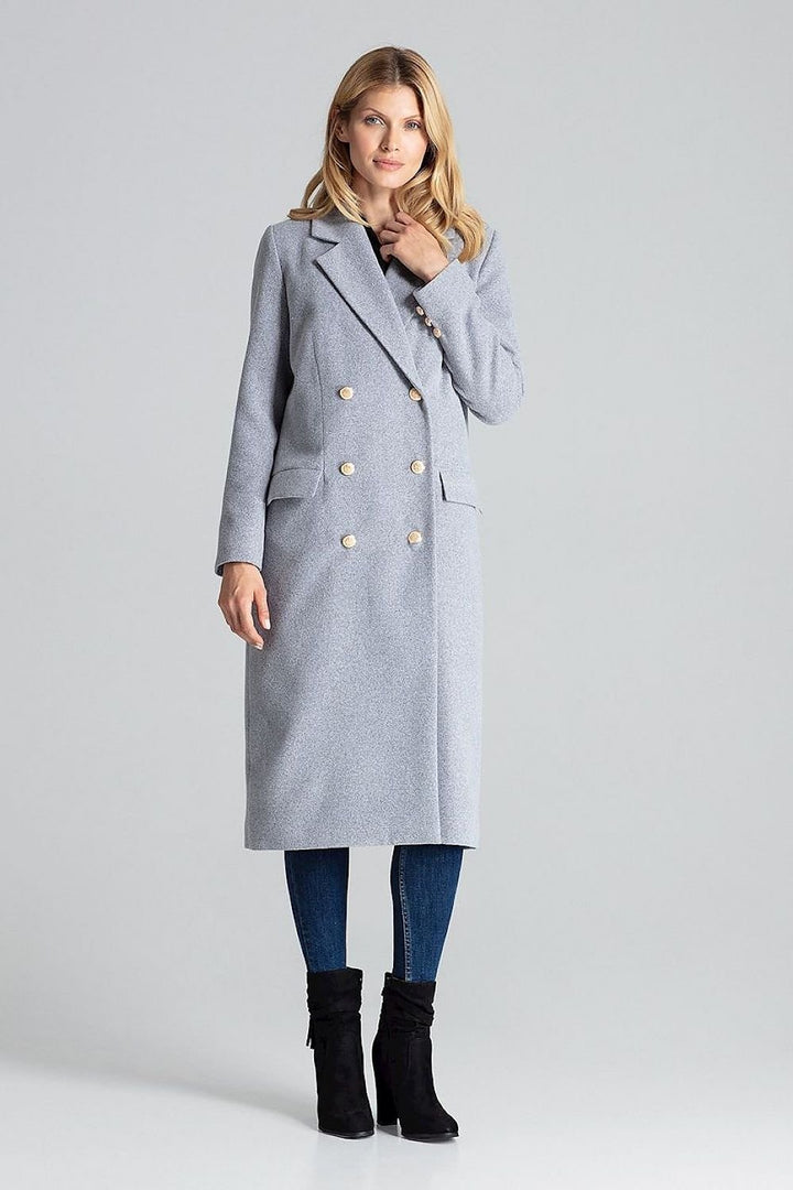 Double-Breasted Classic Coat With Collar Figl