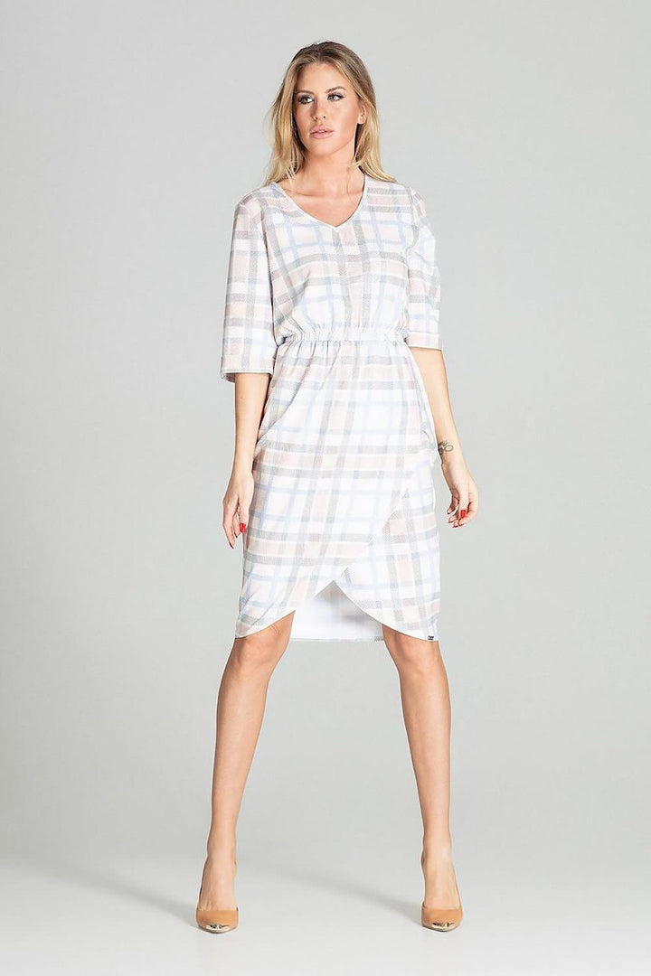 Spring checkered midi Daydress  Figl