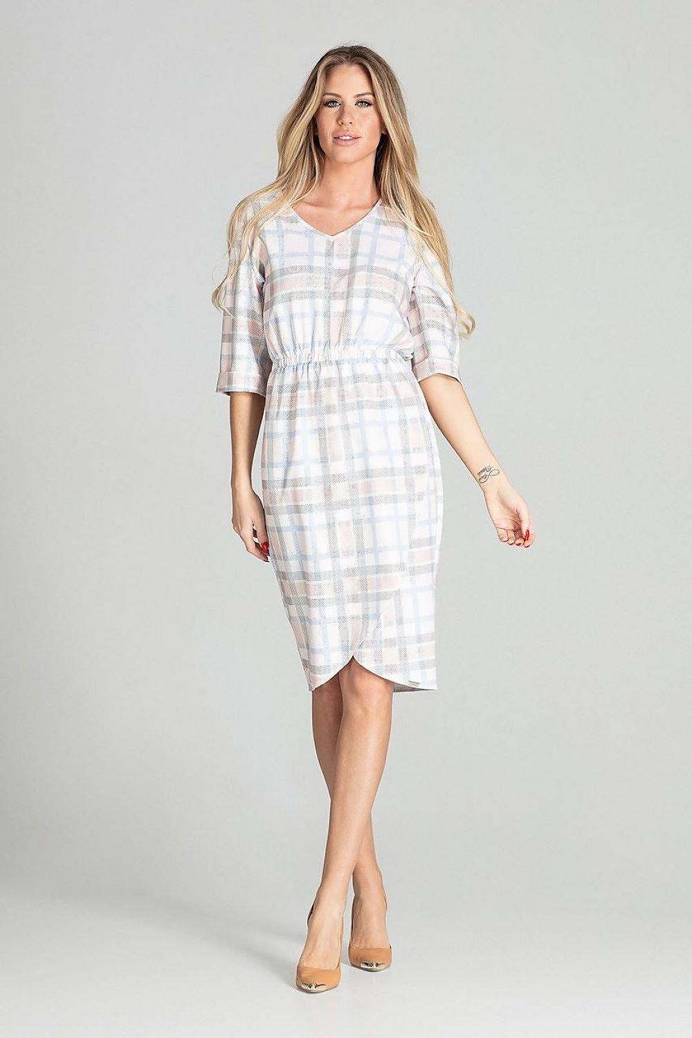 Spring checkered midi Daydress  Figl