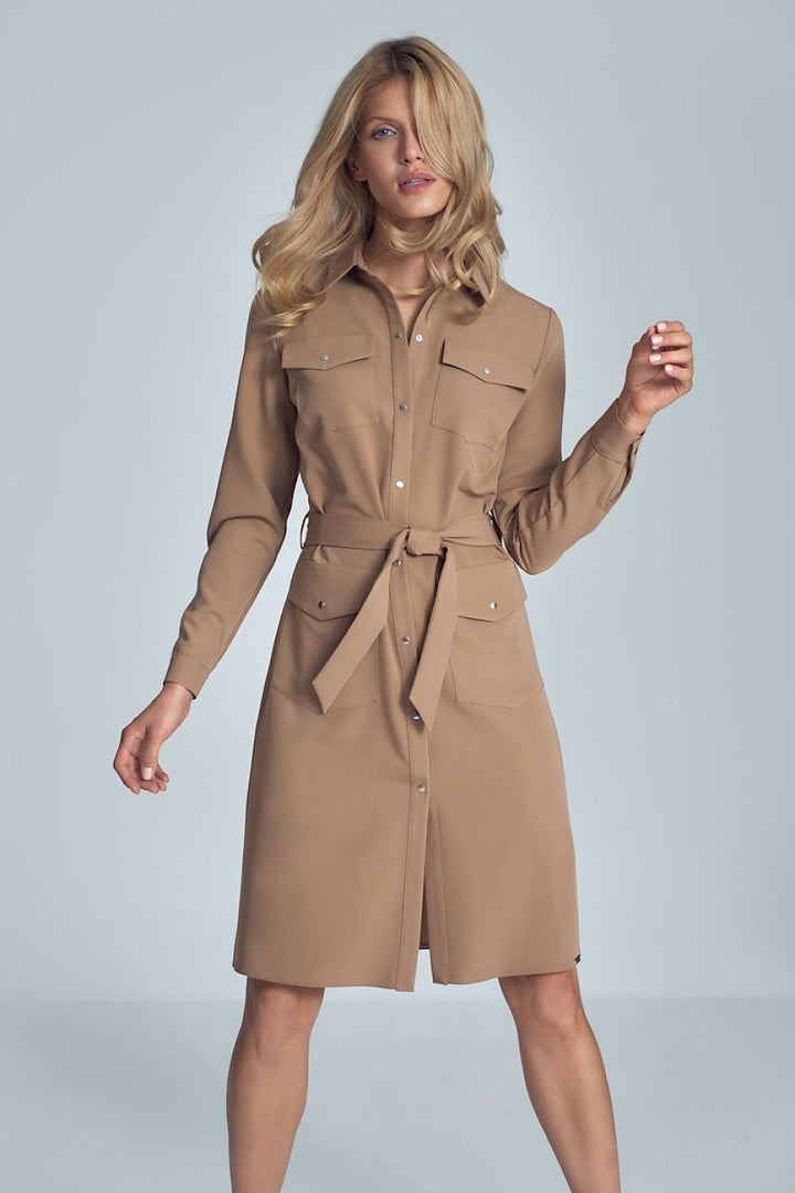 Daydress midi shirt dress with long sleeves Figl