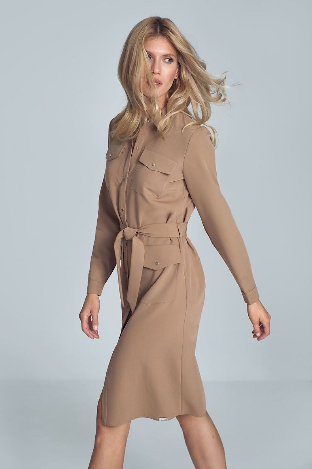 Daydress midi shirt dress with long sleeves Figl