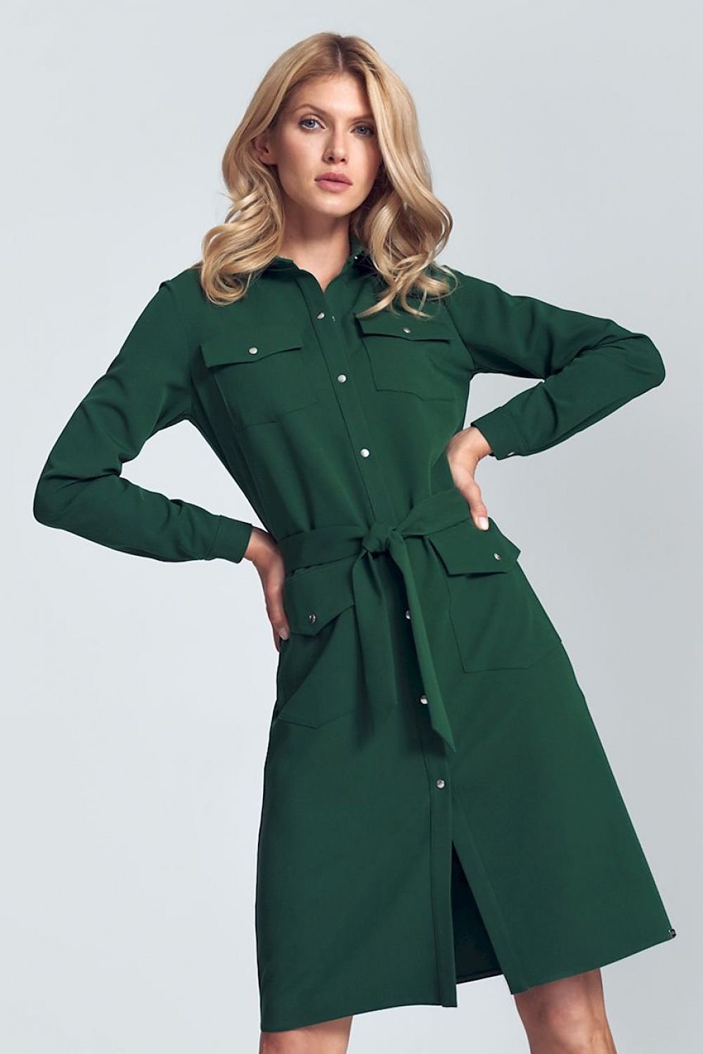 Daydress midi shirt dress with long sleeves Figl