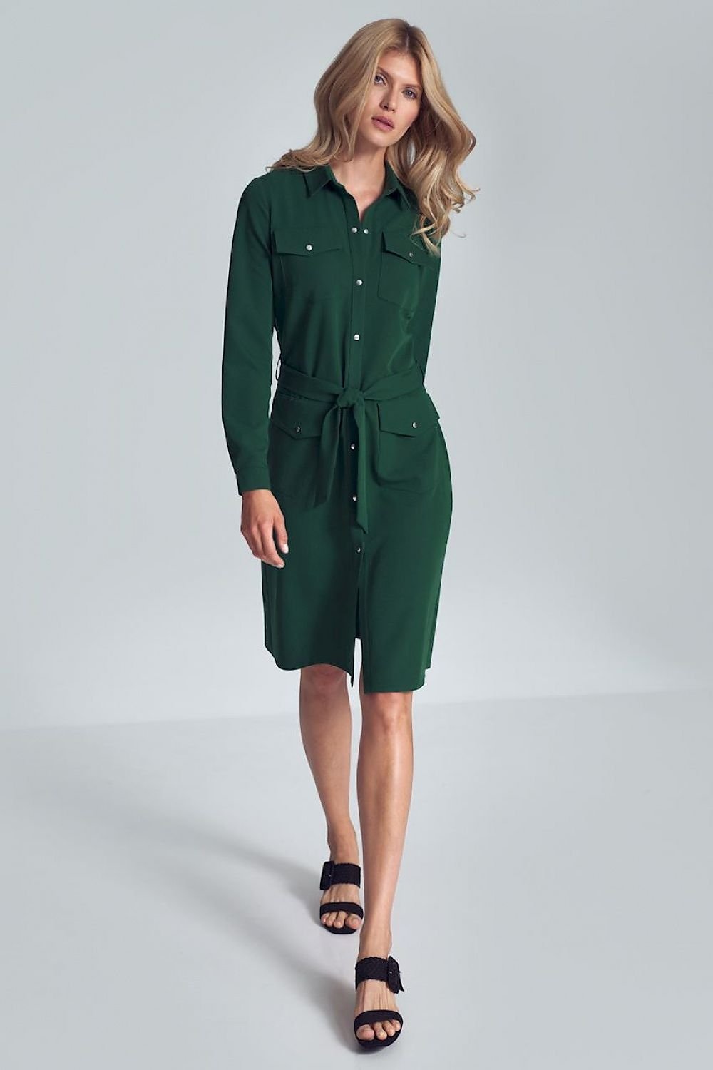 Daydress midi shirt dress with long sleeves Figl