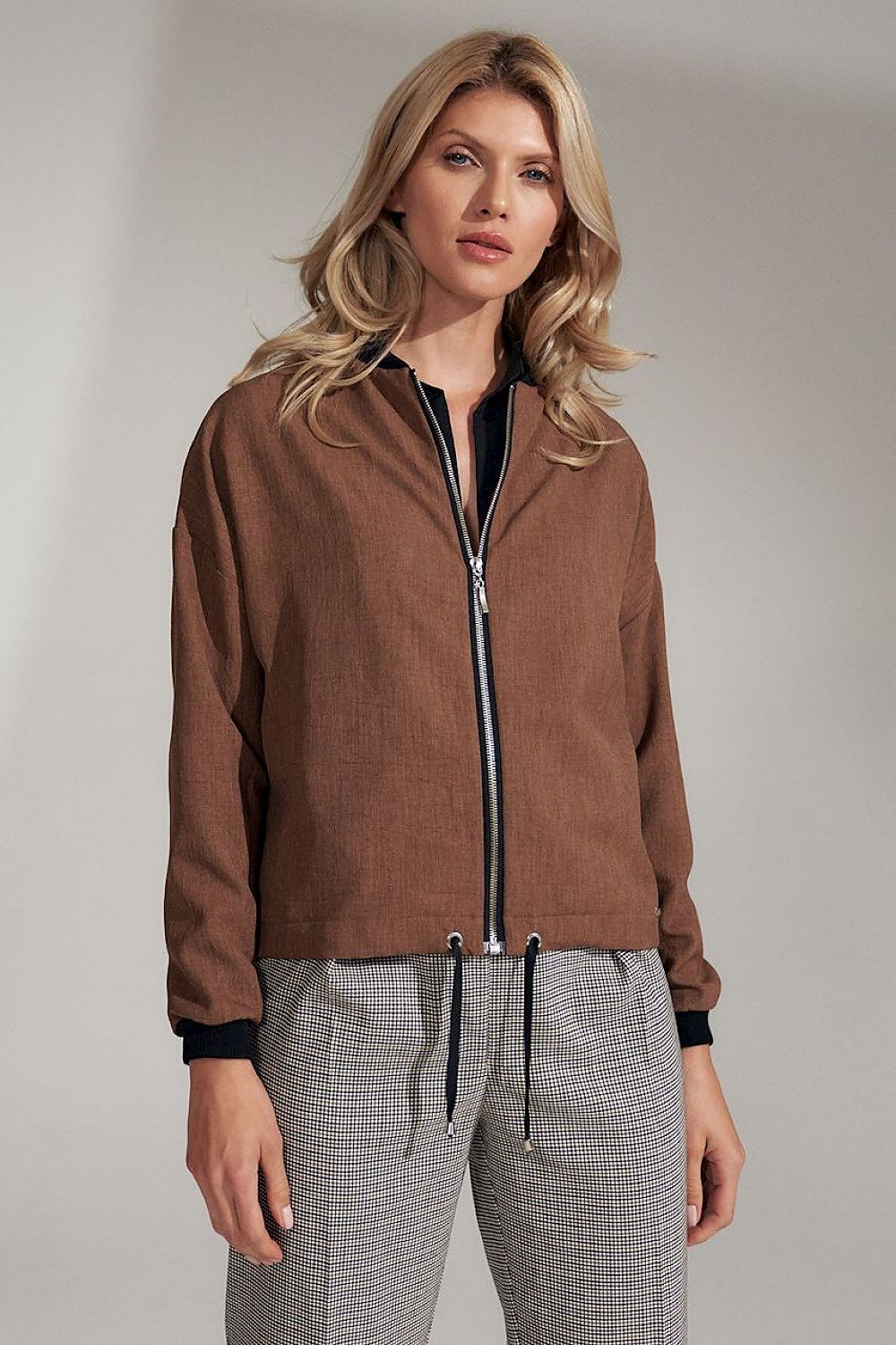 Brown thin bomber Jacket Figl