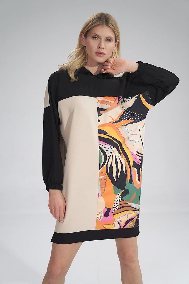 Three-coloured midi Daydress  Figl