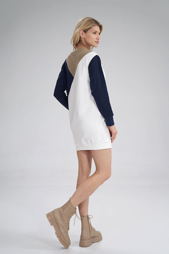 Robe de jour en coton tricolore Figl