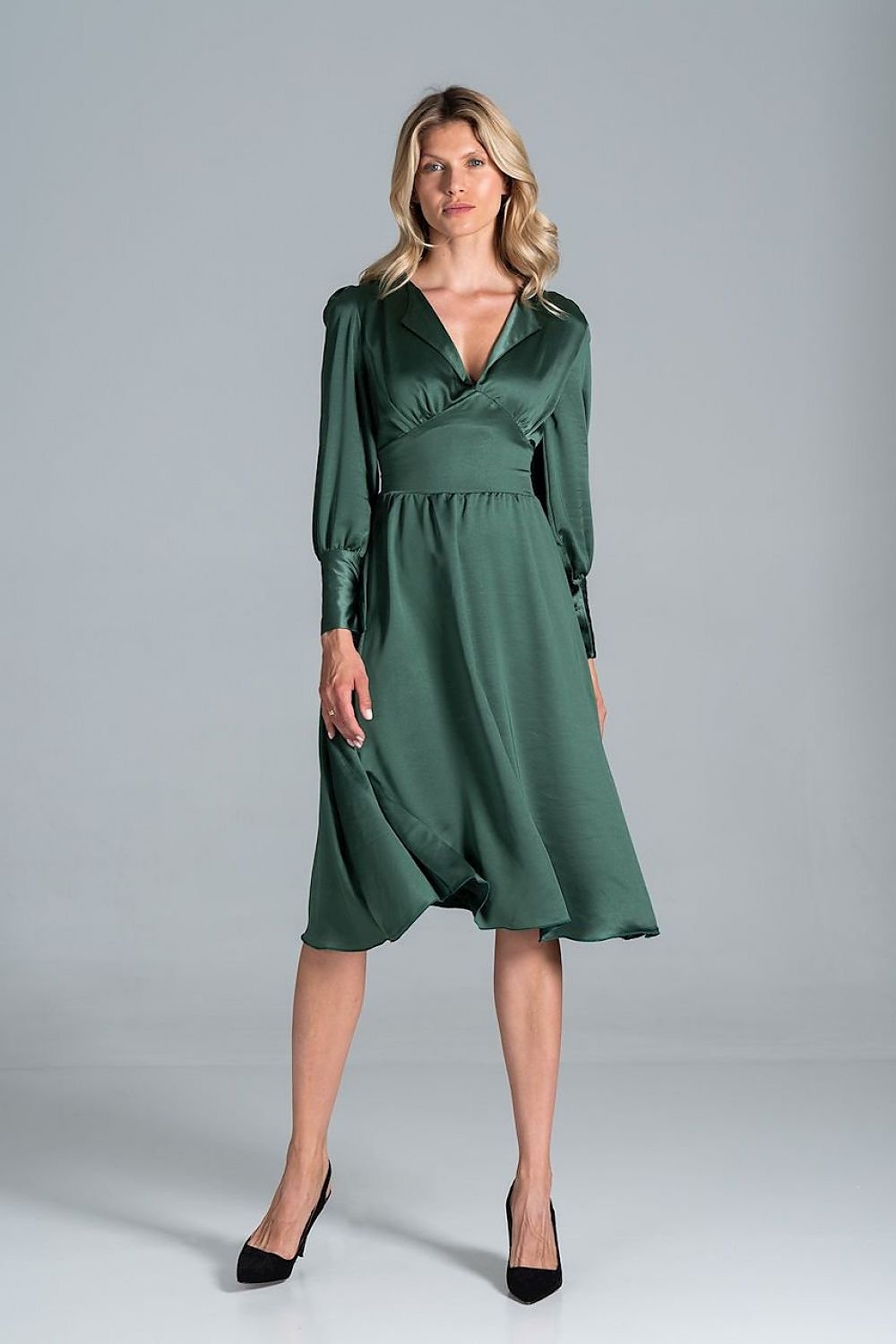 Midi satin Daydress  Figl