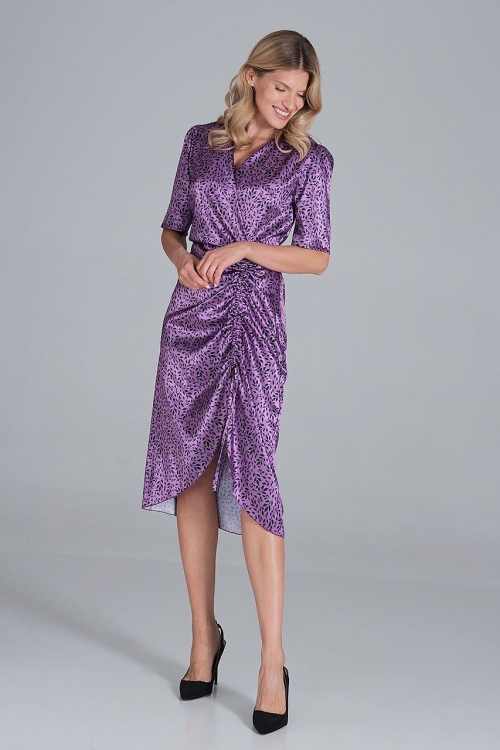 Robe de cocktail en satin Figl