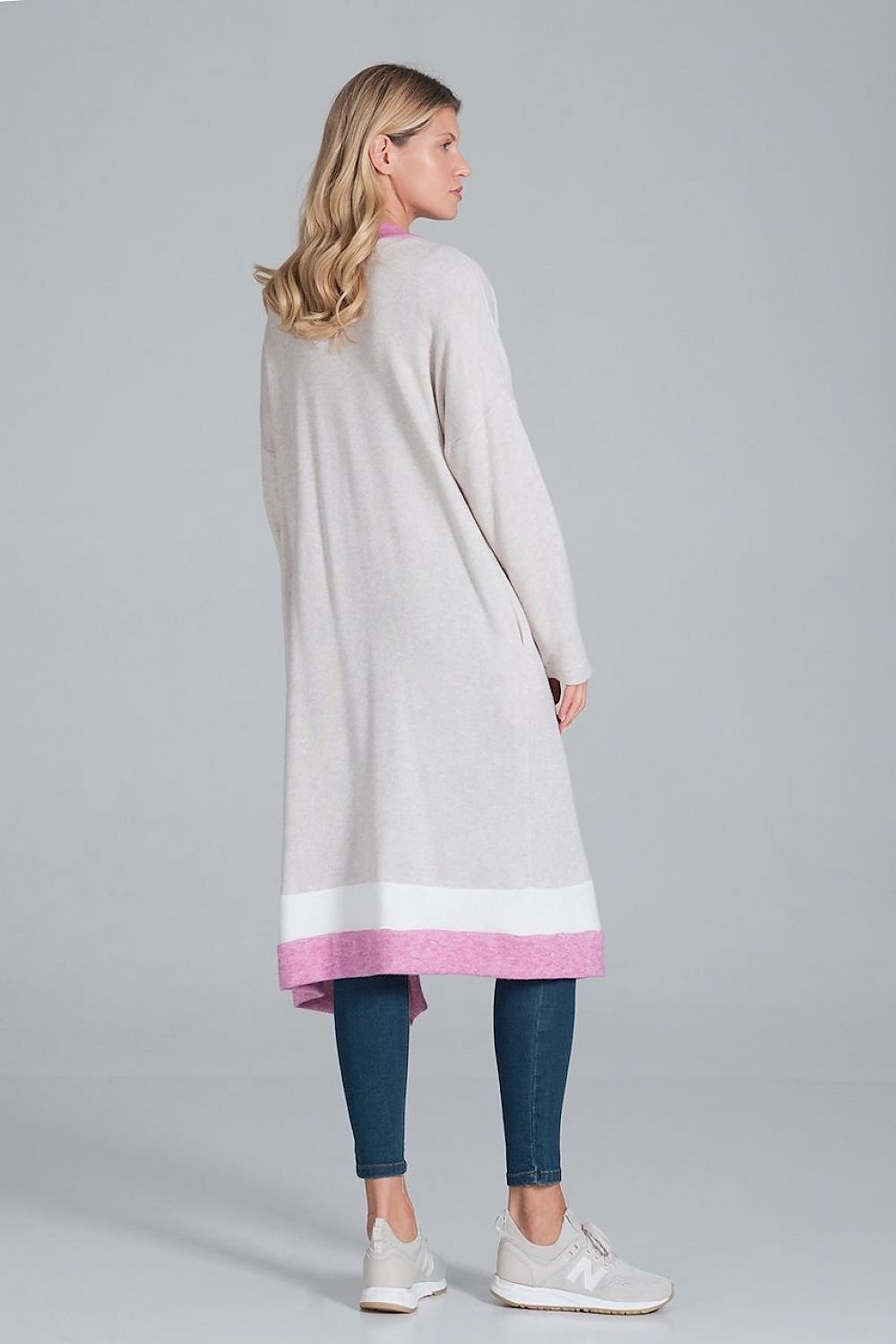 Tri-color Warm Long Sleeve Cardigan  Figl