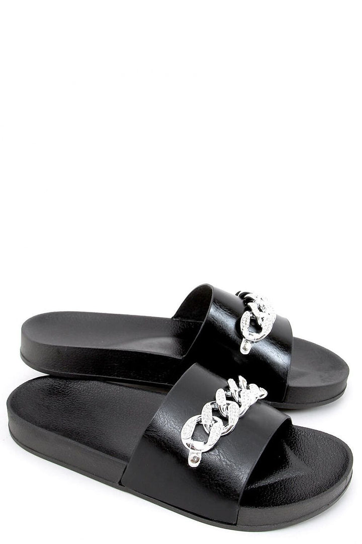 Stylish women's flip-flops on a rubber sole.